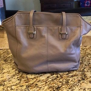 Authentic leather Coach tote